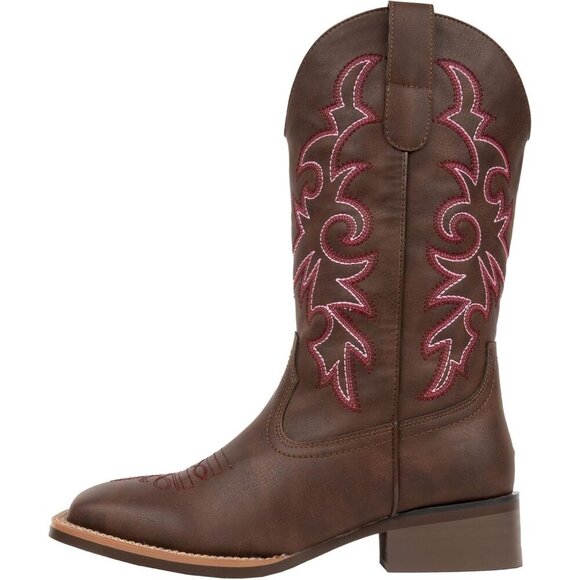 J's.o.l.e Women Dark Brown Cowboy Boot Square Toe Western Cowgirl Fashion Botte - Picture 7 of 9